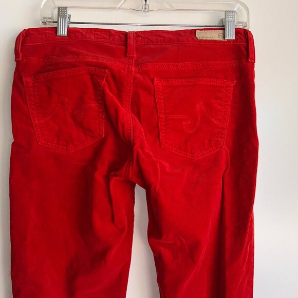 Adriano Goldschmied The Stevie Ankle Slim Straight Red Corduroy Pants Size 29 - Picture 5 of 12